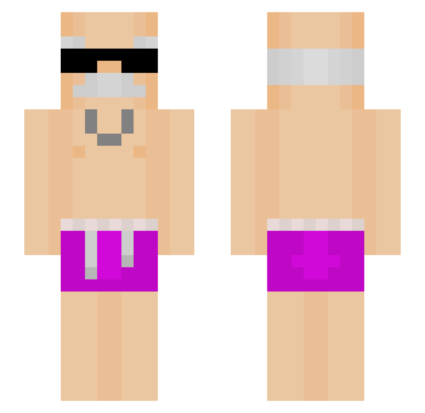 gustaa9j Minecraft skin, front and back view
