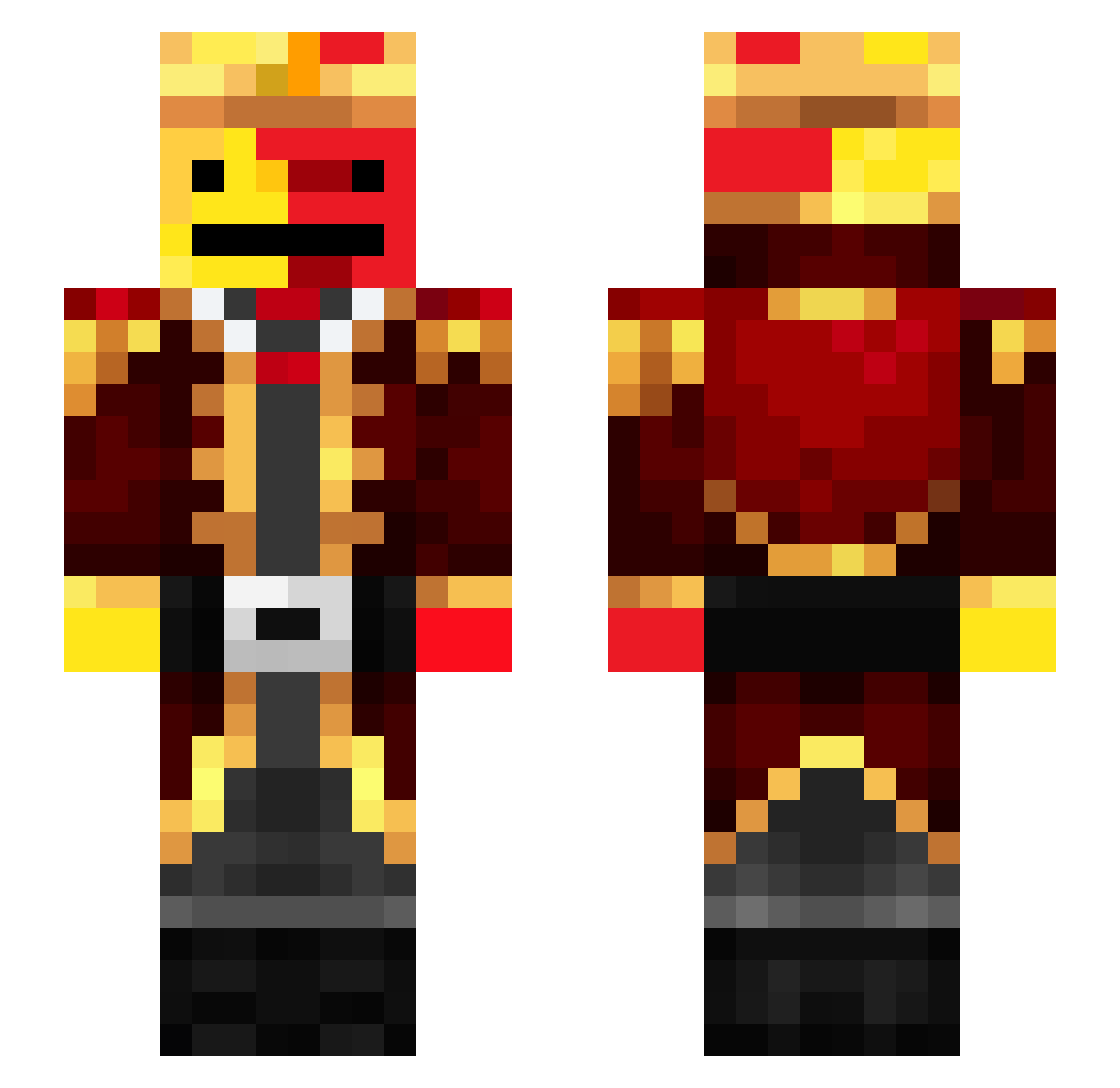 MenggieCM_ Minecraft skin, front and back view