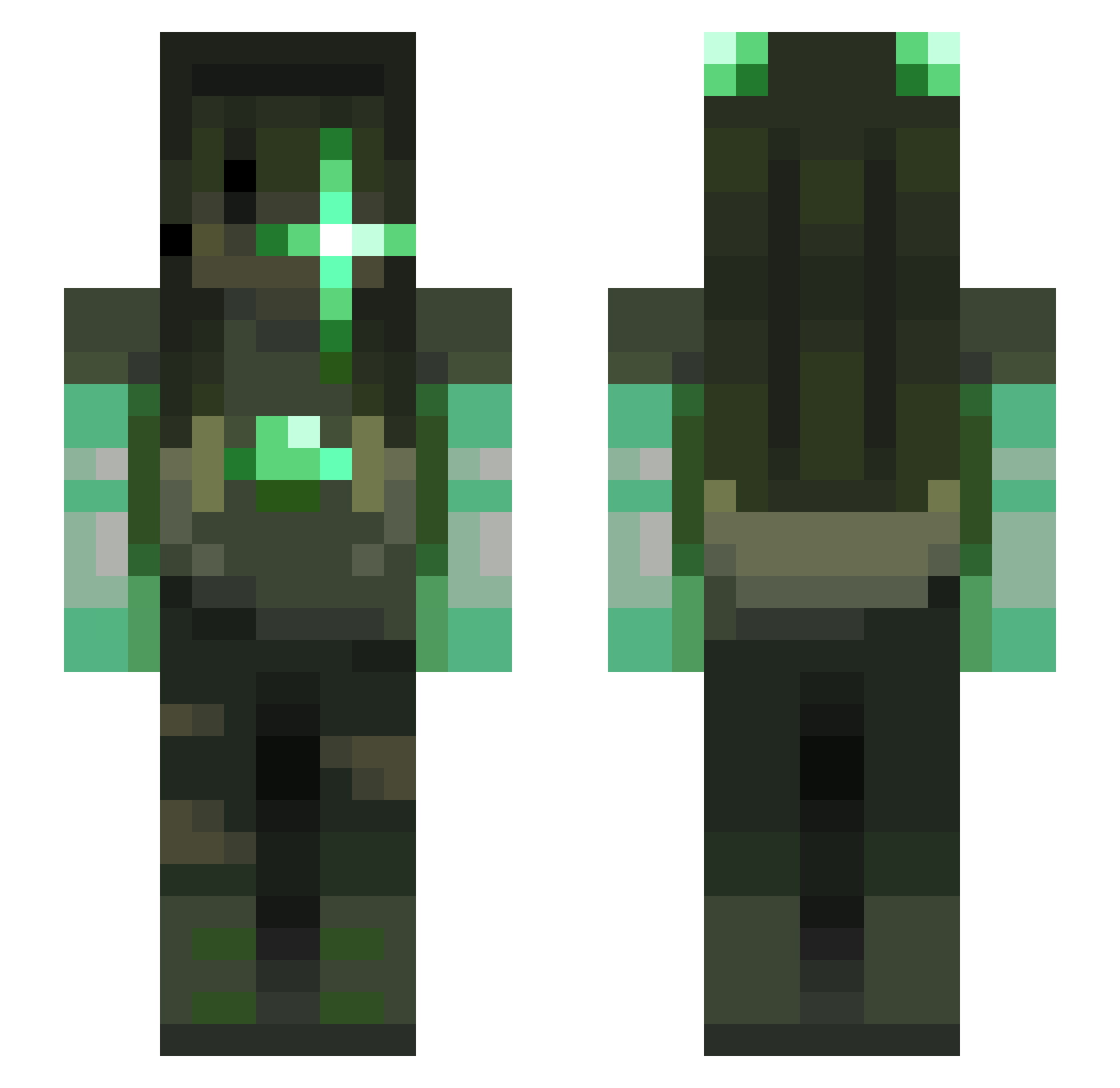 M1lkyMira Minecraft skin, front and back view