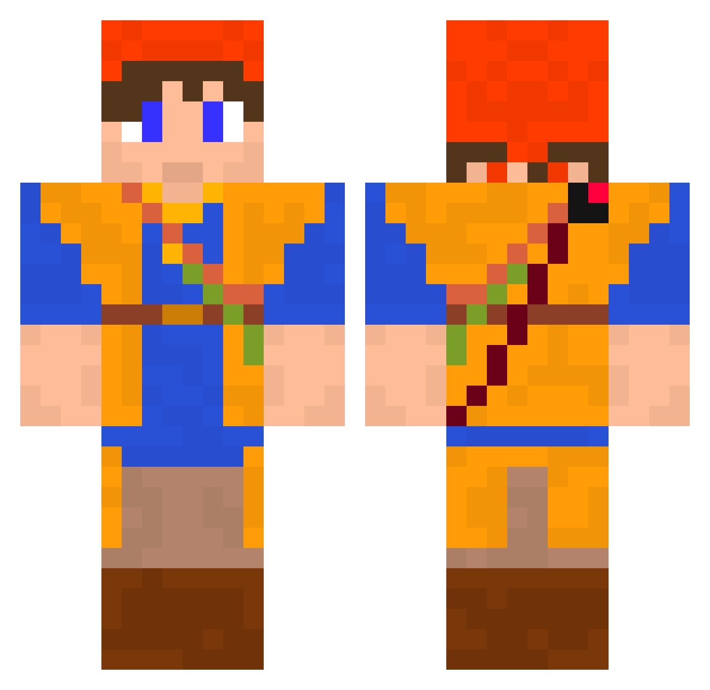 reo0405 Minecraft skin, front and back view