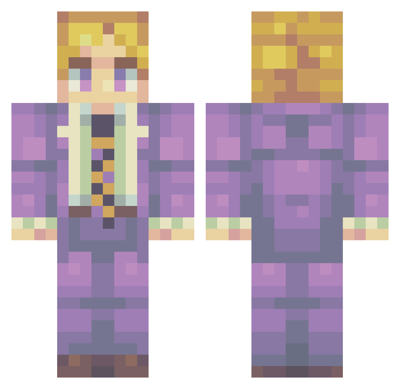 Andrey1112 Minecraft skin, front and back view