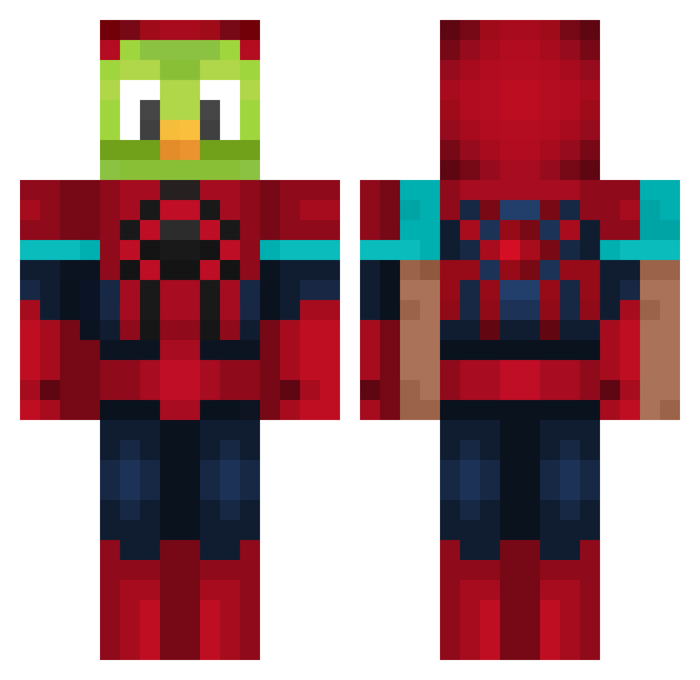 RonaldoStas Minecraft skin, front and back view