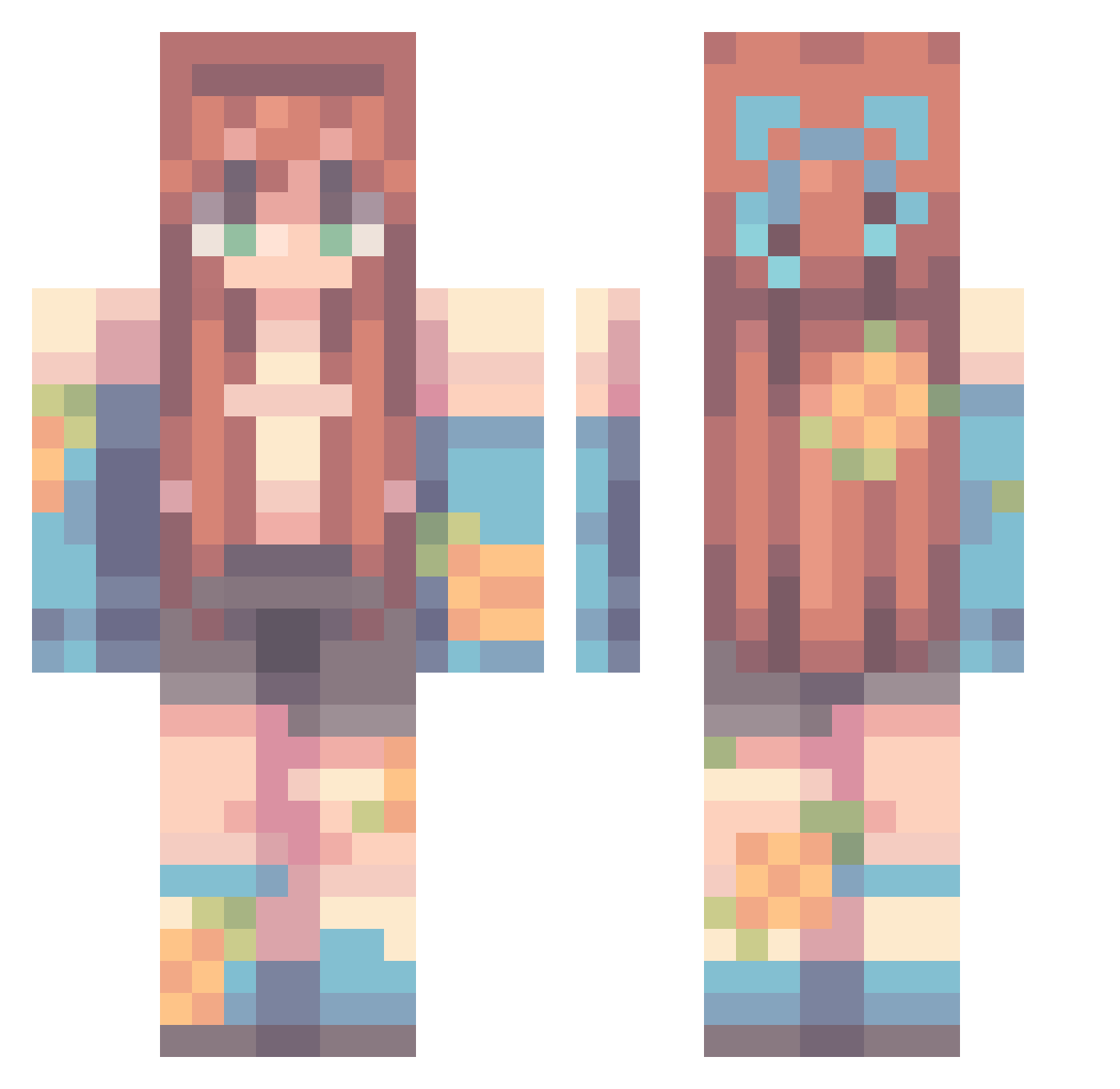 KwinnWyatt Minecraft skin, front and back view