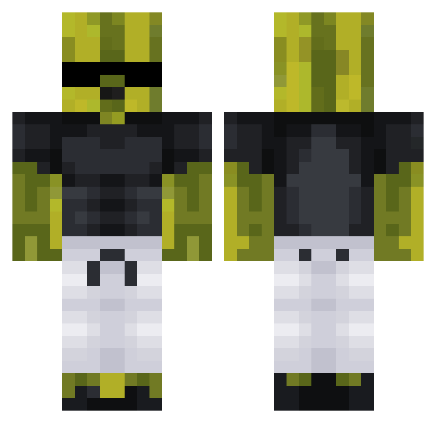 melonman1997 Minecraft skin, front and back view