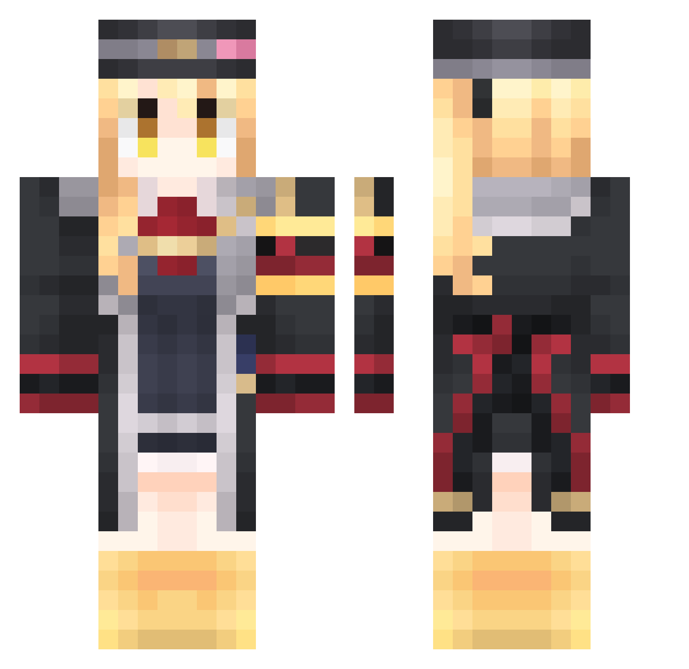 LittleScrub Minecraft skin, front and back view