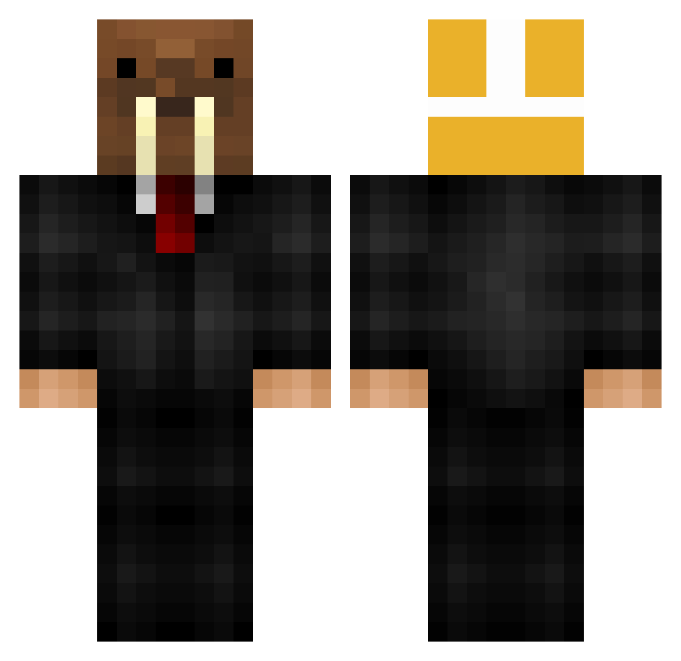 Couss Minecraft skin, front and back view