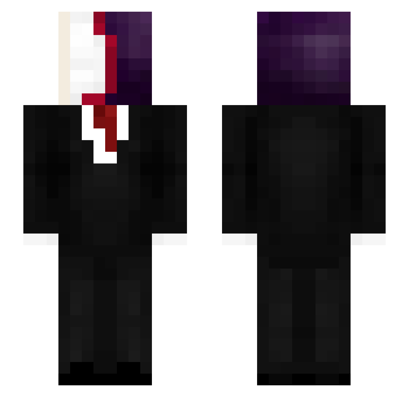 Mr_mangosteen Minecraft skin, front and back view