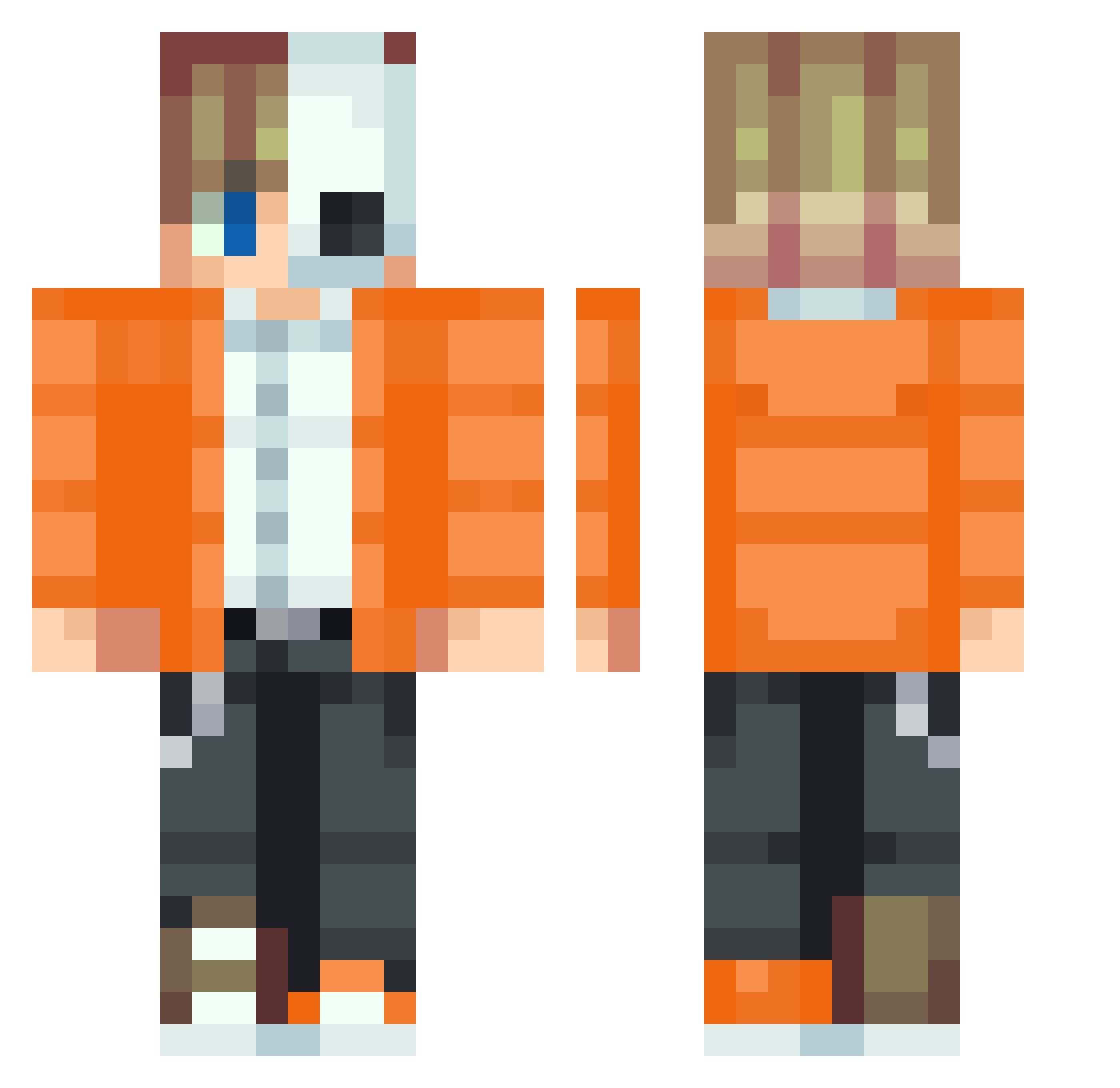 Bbx_Reivilo Minecraft skin, front and back view