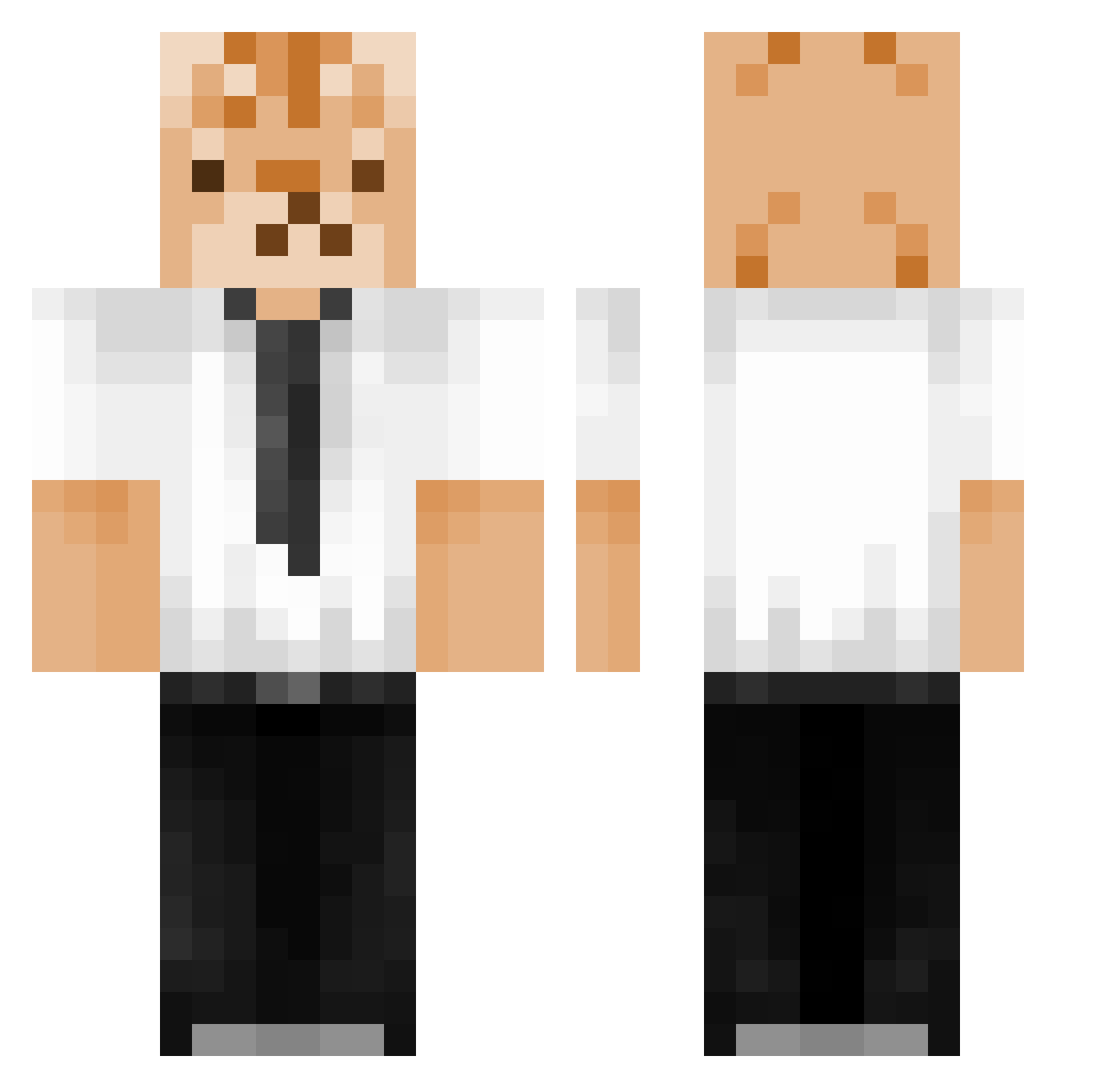 stainedglassbody Minecraft skin, front and back view