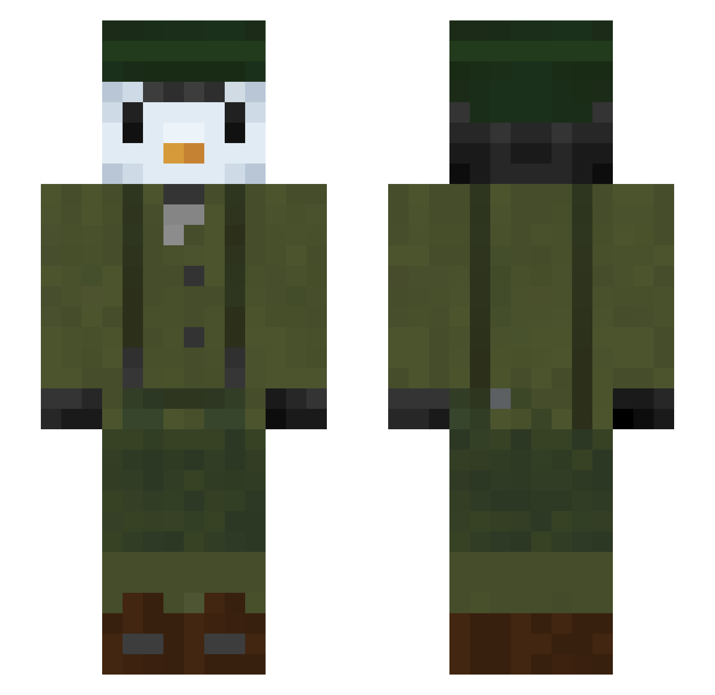 Sherifm1 Minecraft skin, front and back view