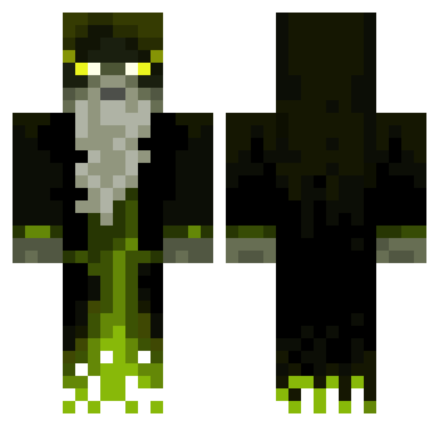Anoradord Minecraft skin, front and back view