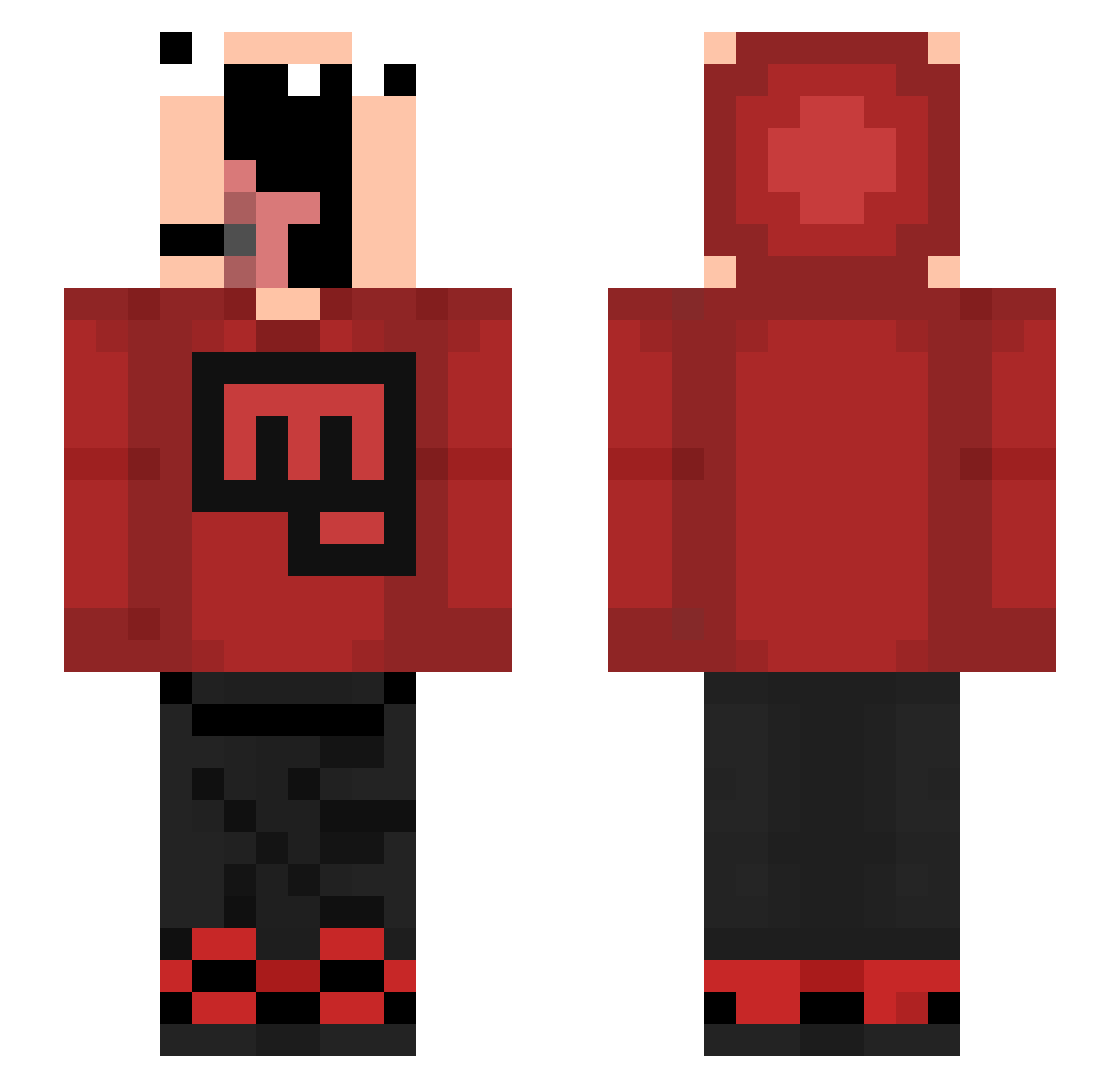 Ik_Bims_Nutella Minecraft skin, front and back view