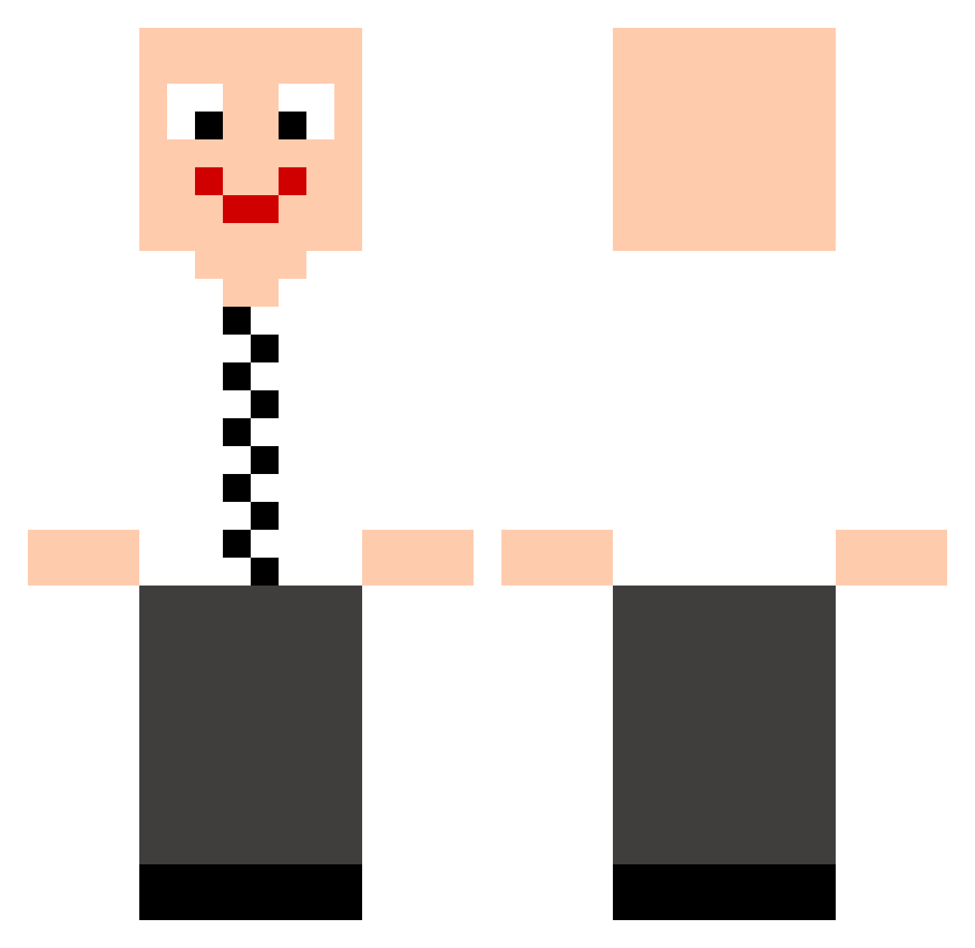 MilicJeL Minecraft skin, front and back view