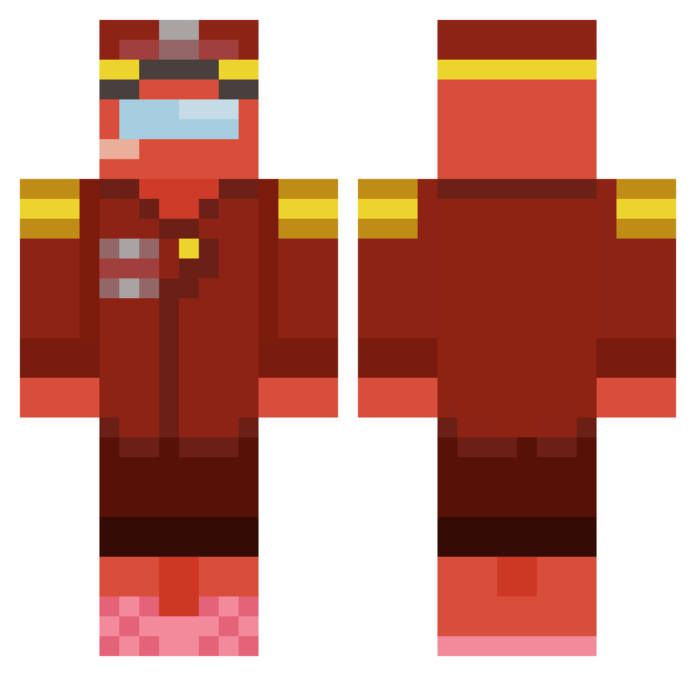 st4rg0re Minecraft skin, front and back view