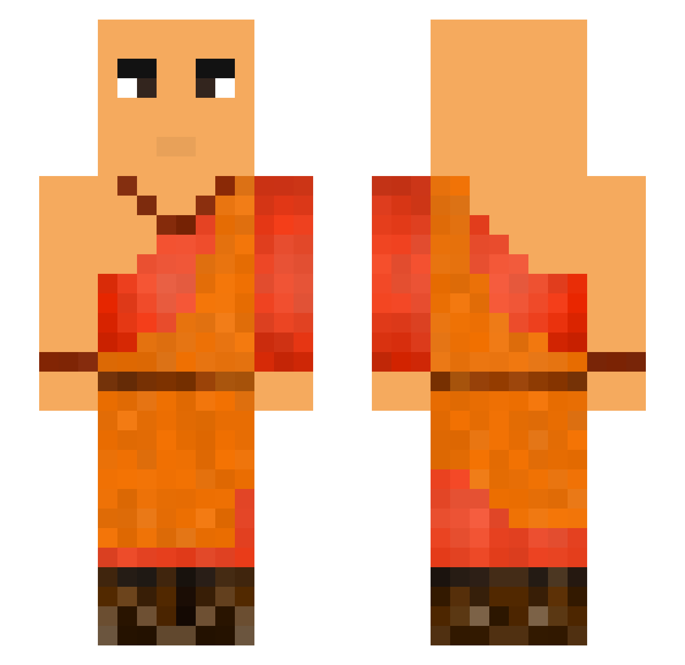 jjhassy Minecraft skin, front and back view