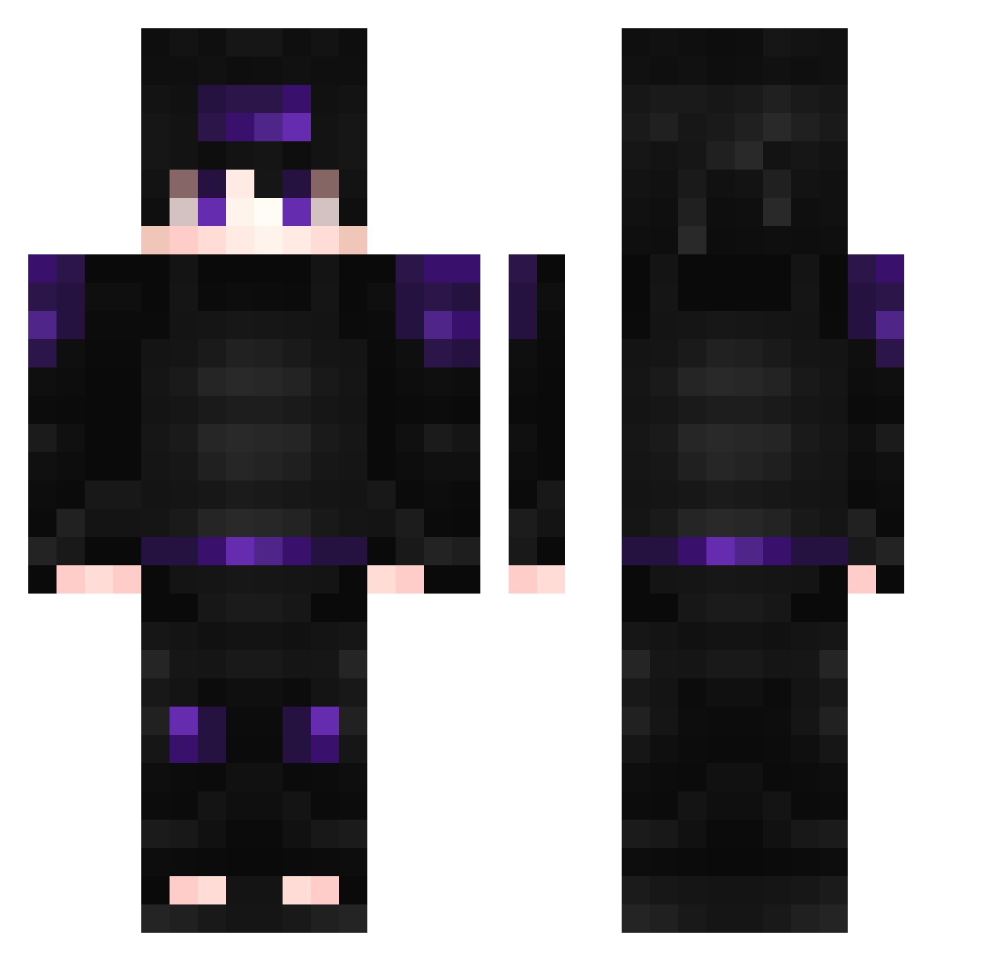 YMP394 Minecraft skin, front and back view
