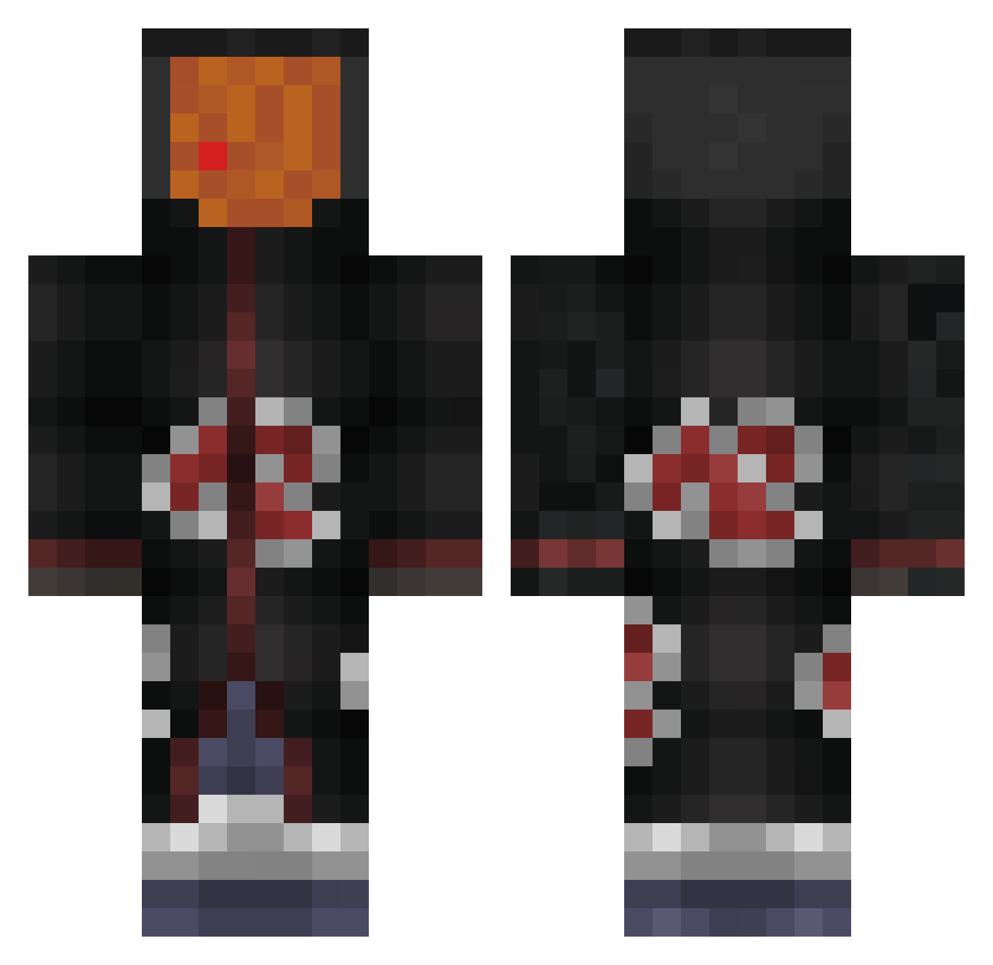 Jeresuito Minecraft skin, front and back view