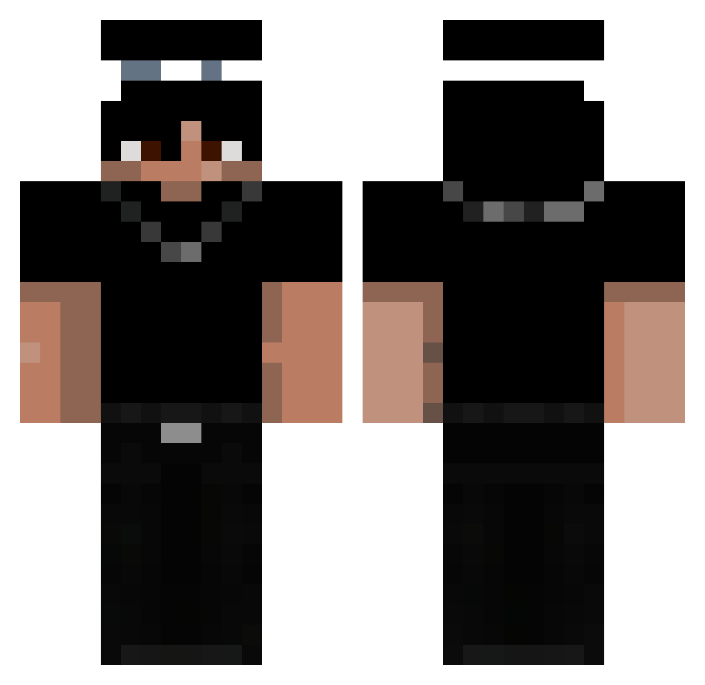 YK_NXB Minecraft skin, front and back view