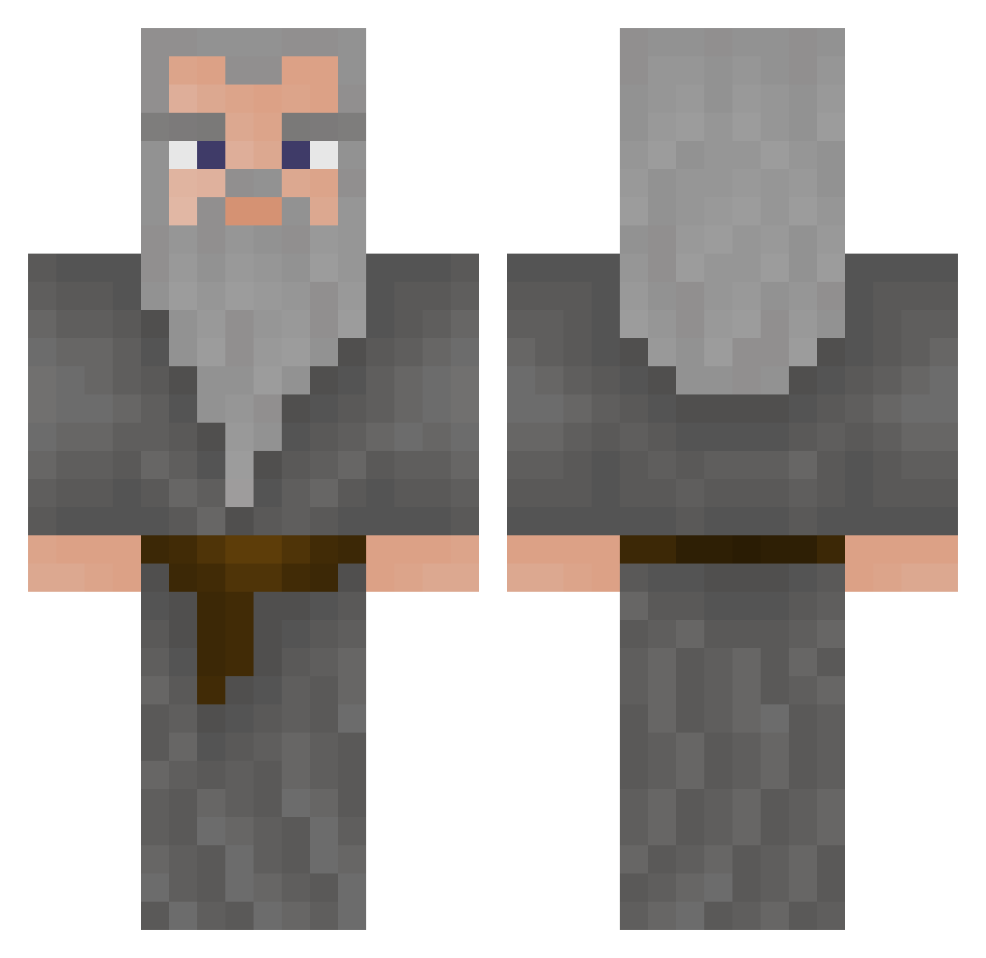 idkdude23 Minecraft skin, front and back view