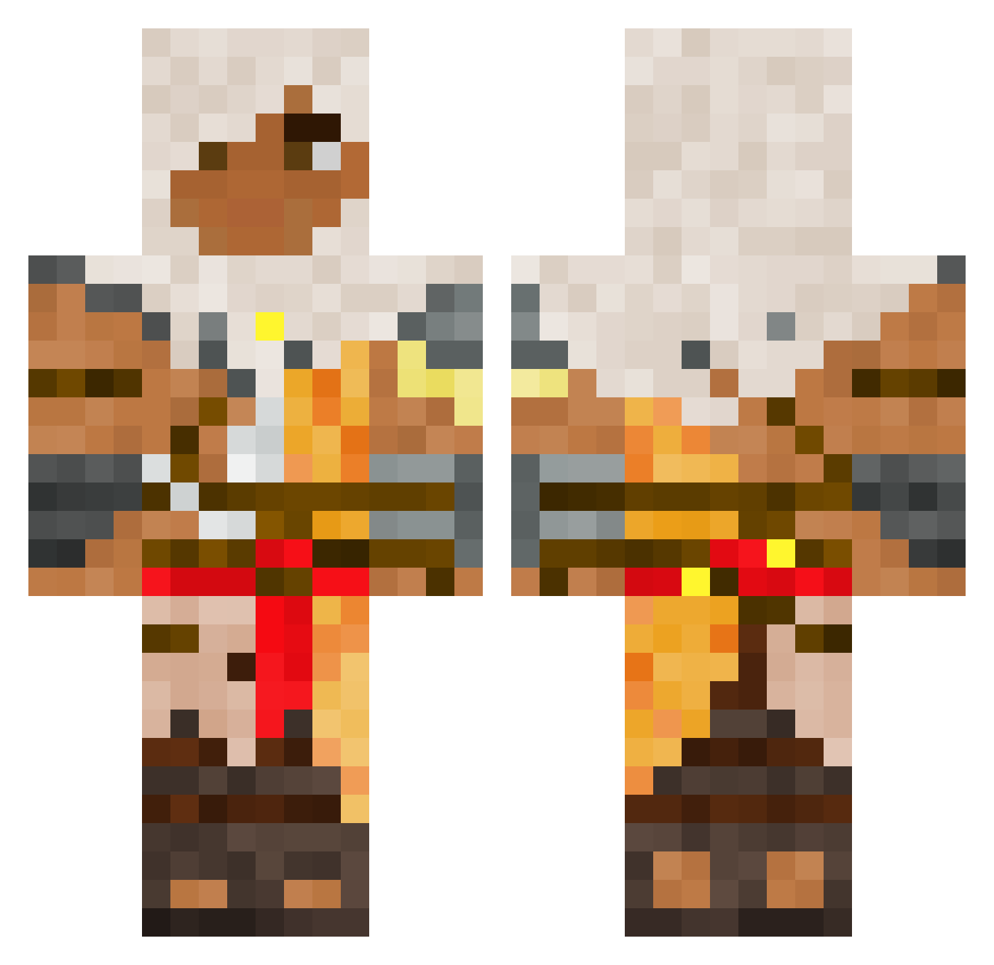 pinna14 Minecraft skin, front and back view