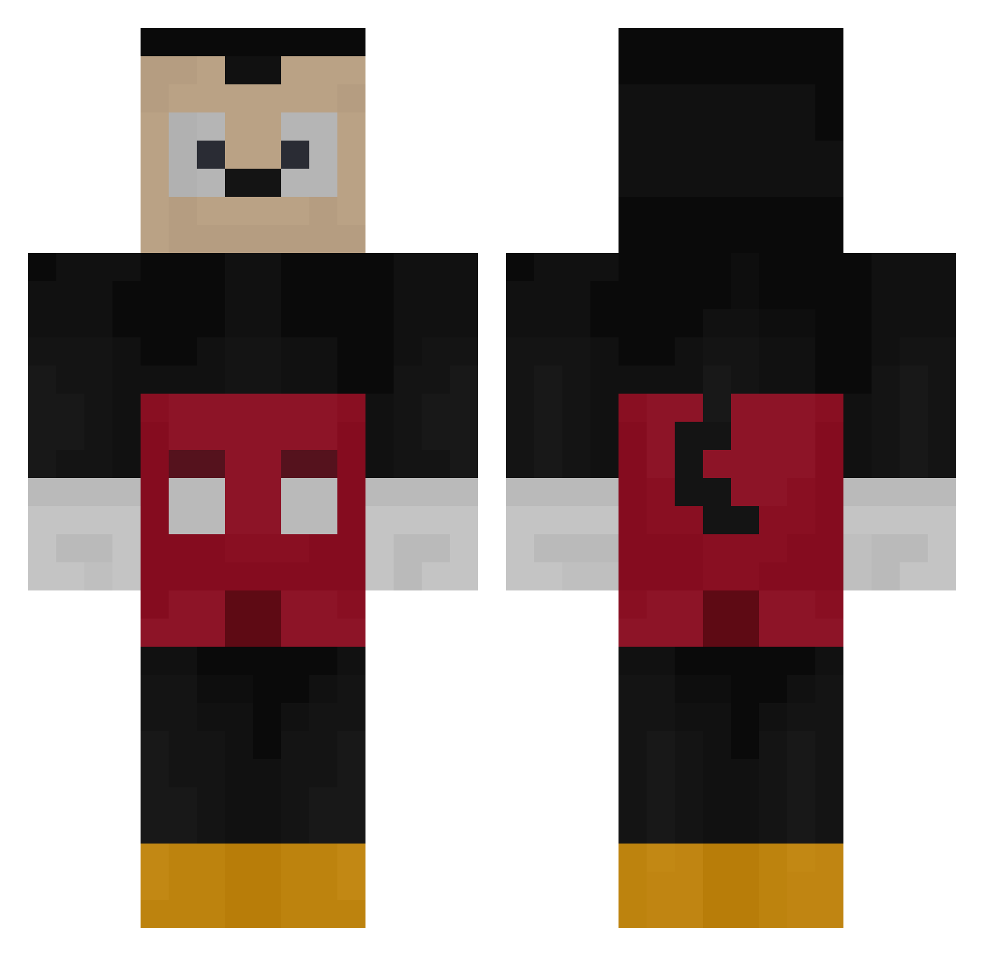 ct43543534 Minecraft skin, front and back view