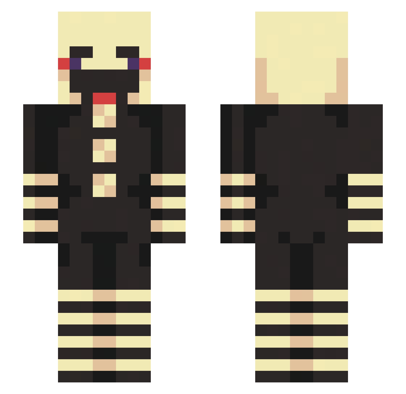 criperm19 Minecraft skin, front and back view