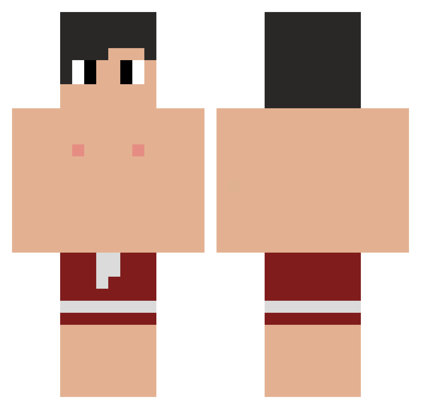 _Torrehh Minecraft skin, front and back view