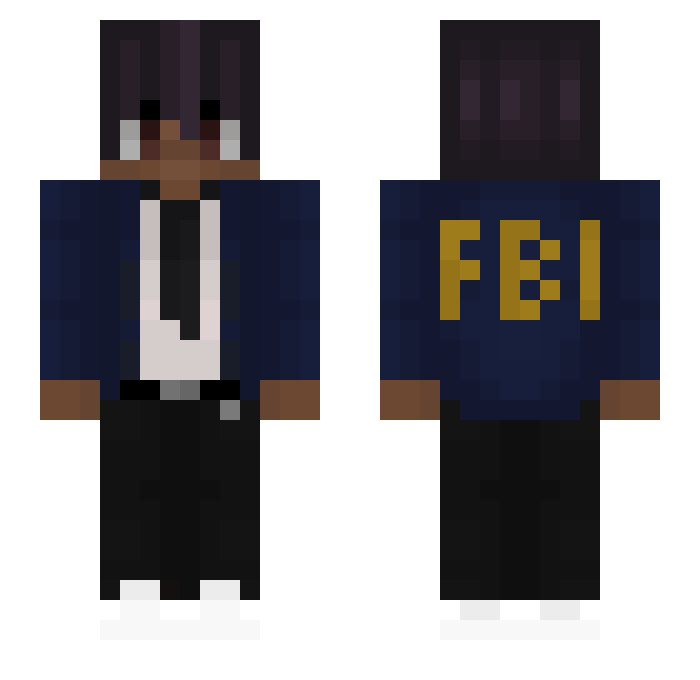 KpoBaBblU_CHe7 Minecraft skin, front and back view