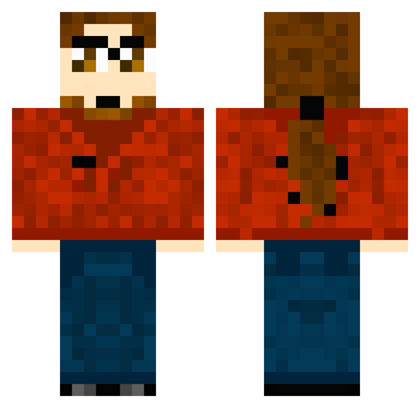 Softly Minecraft skin, front and back view