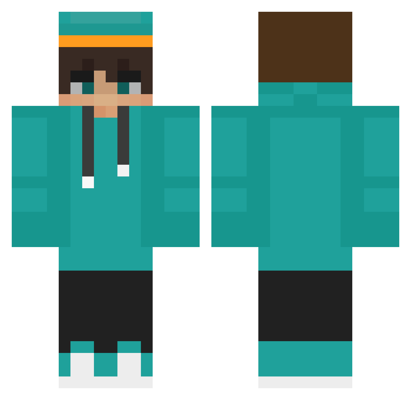 jongleeseob Minecraft skin, front and back view