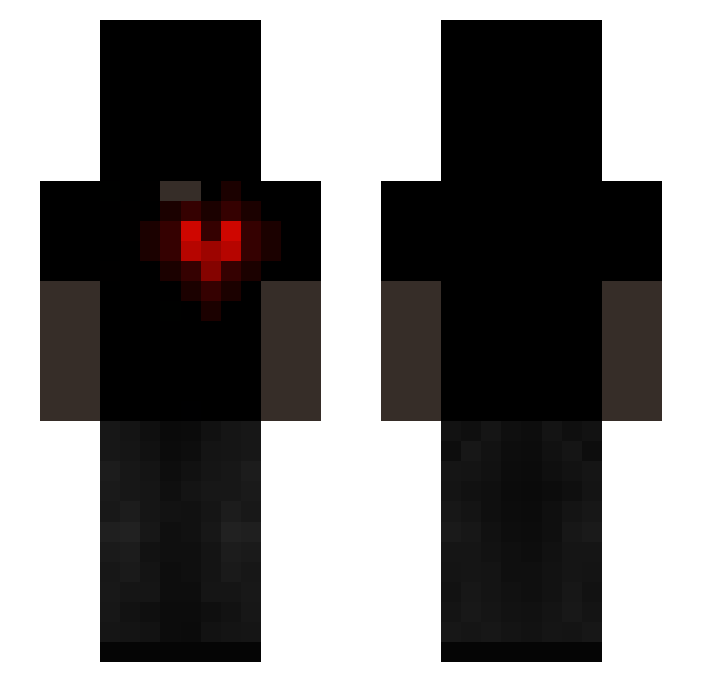Perser Minecraft skin, front and back view