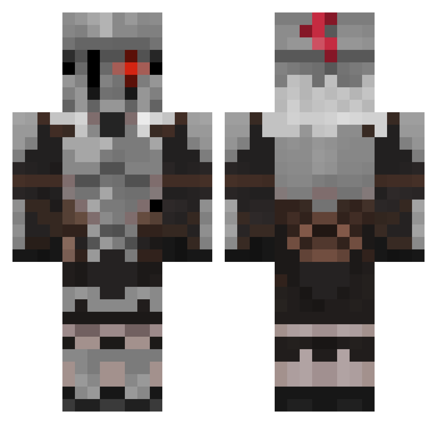 LePijux Minecraft skin, front and back view