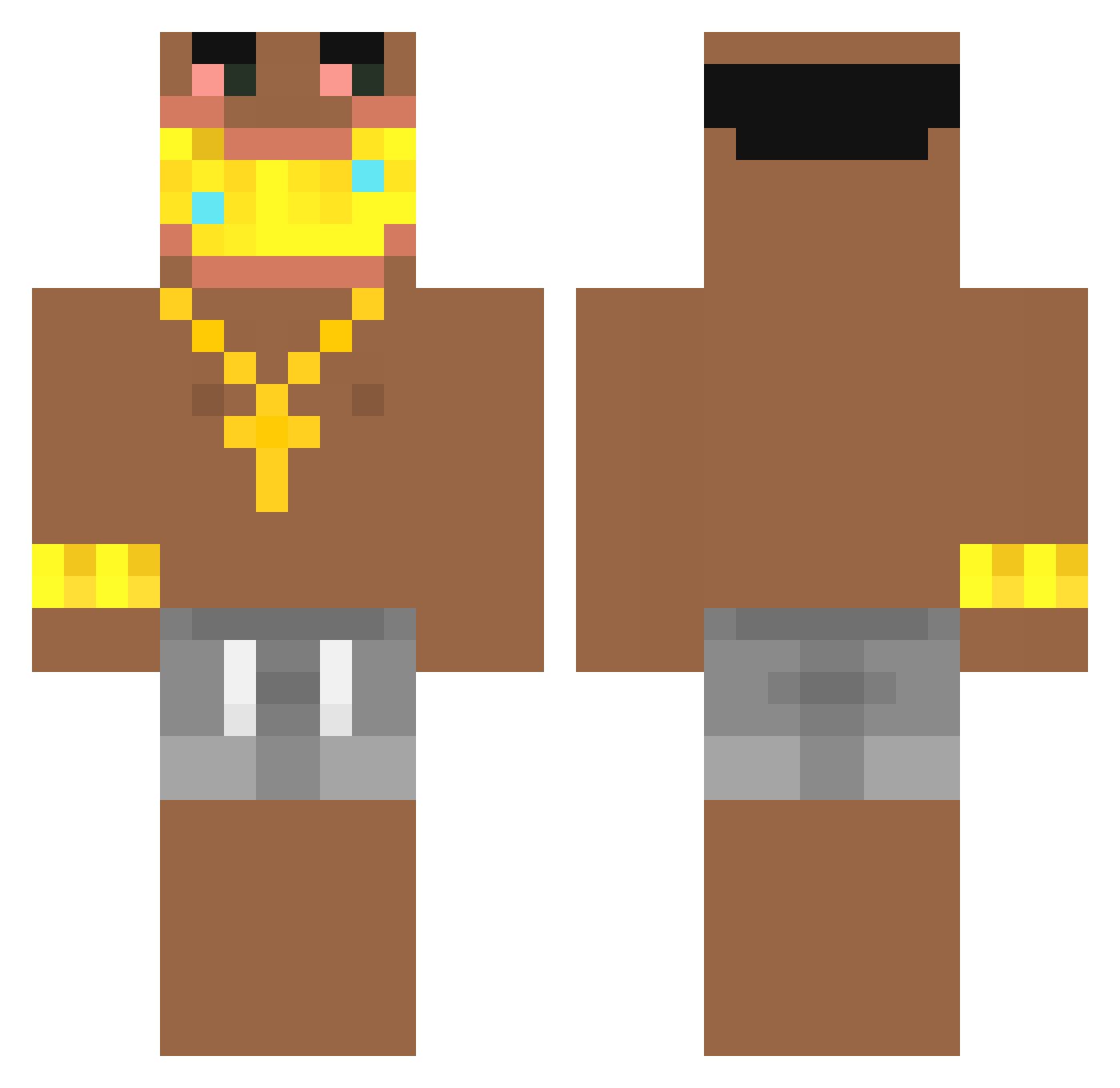 Cyzh Minecraft skin, front and back view