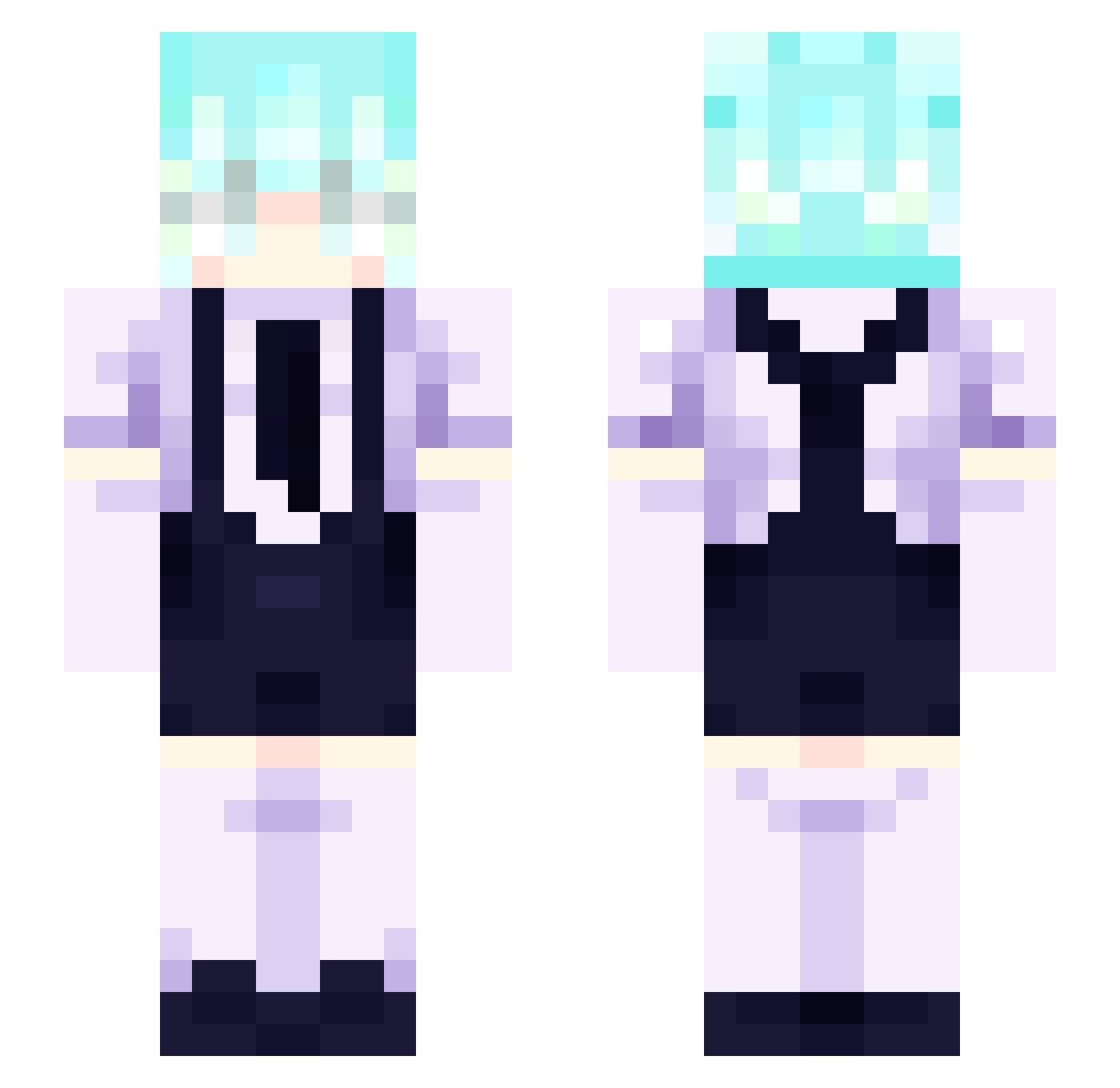 RaizenPe Minecraft skin, front and back view