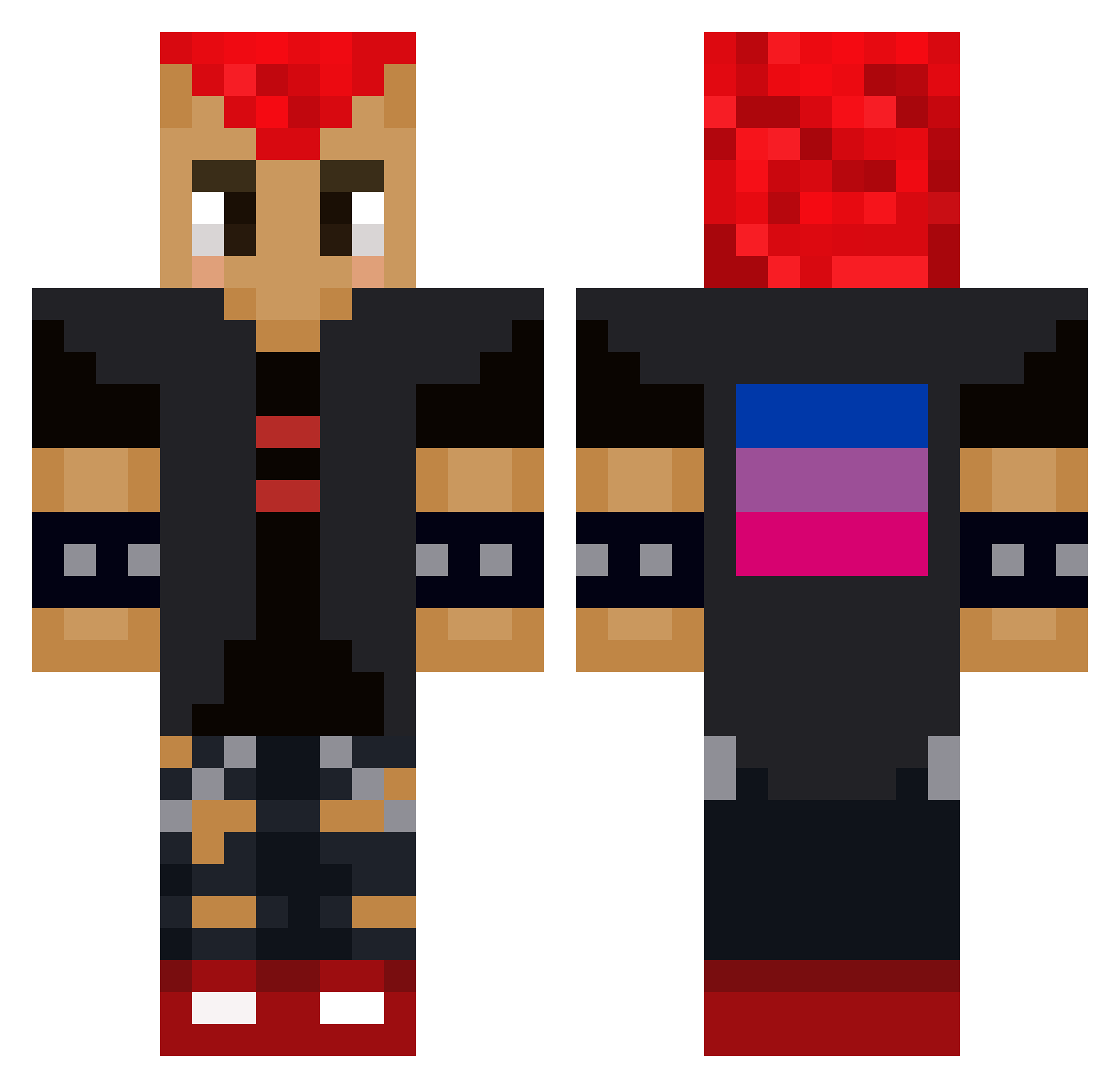 goblinman69 Minecraft skin, front and back view