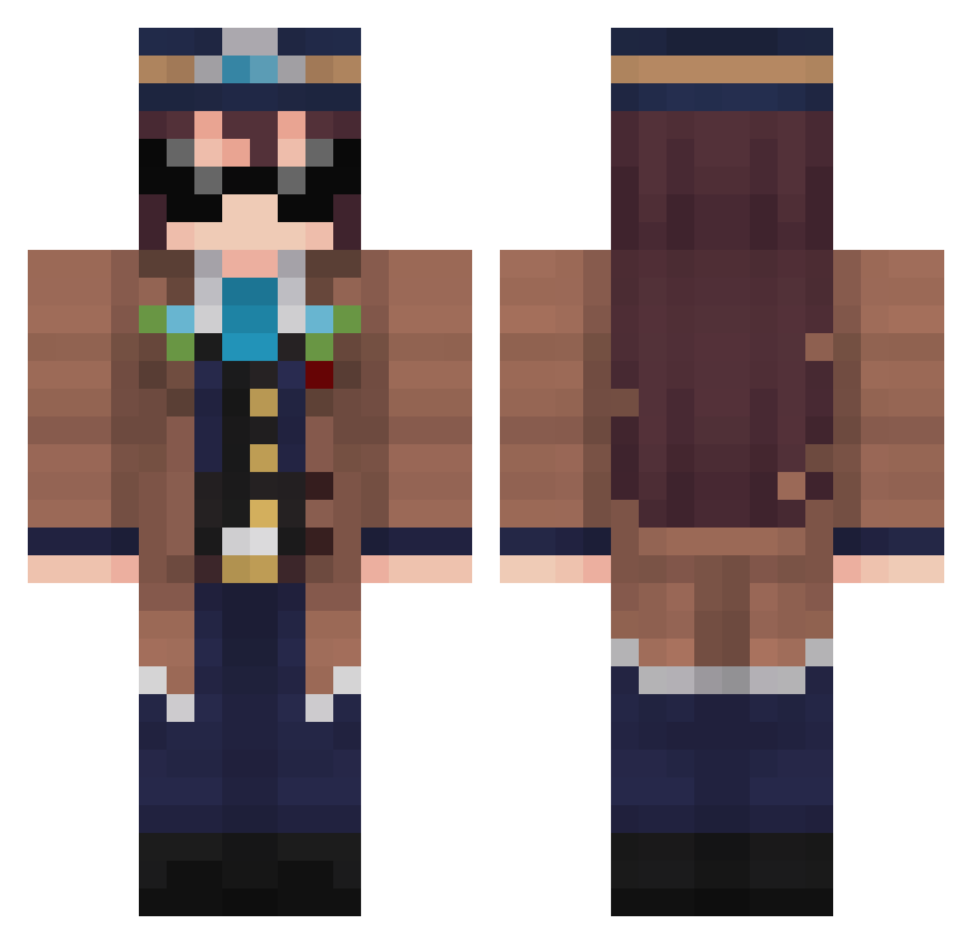 KaiserMjeku_ Minecraft skin, front and back view