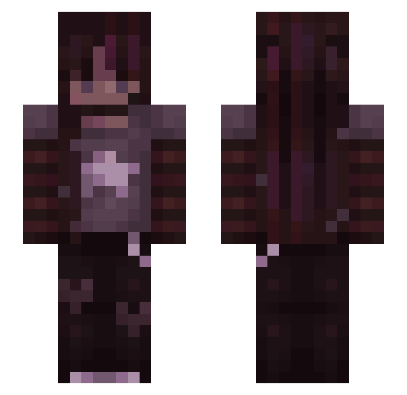 LocoCocoPufff Minecraft skin, front and back view