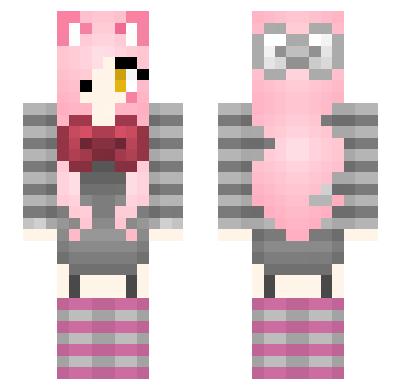 graveblade Minecraft skin, front and back view