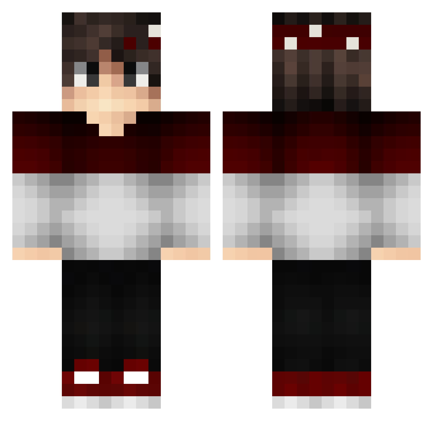 UglyBobby Minecraft skin, front and back view
