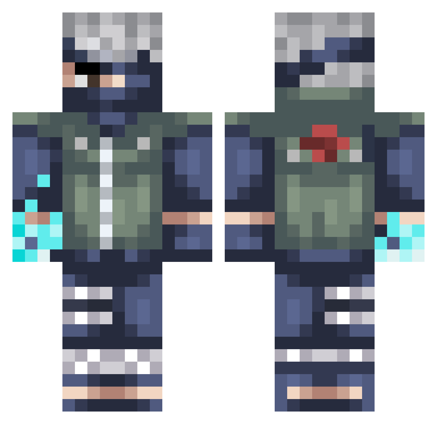 Zimbobwe_7 Minecraft skin, front and back view