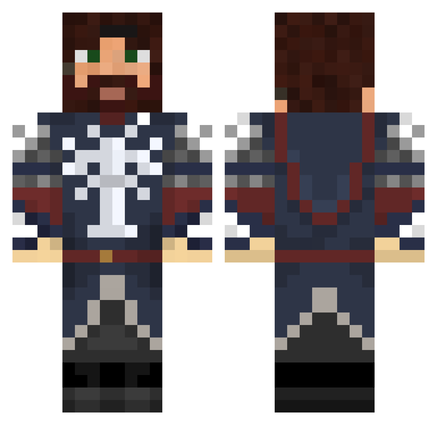 Fade_11 Minecraft skin, front and back view
