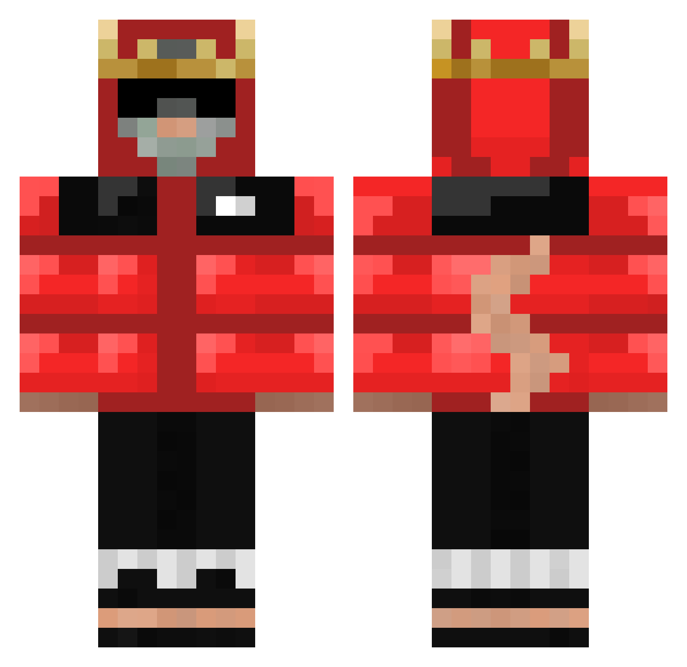 Kaelus_ Minecraft skin, front and back view