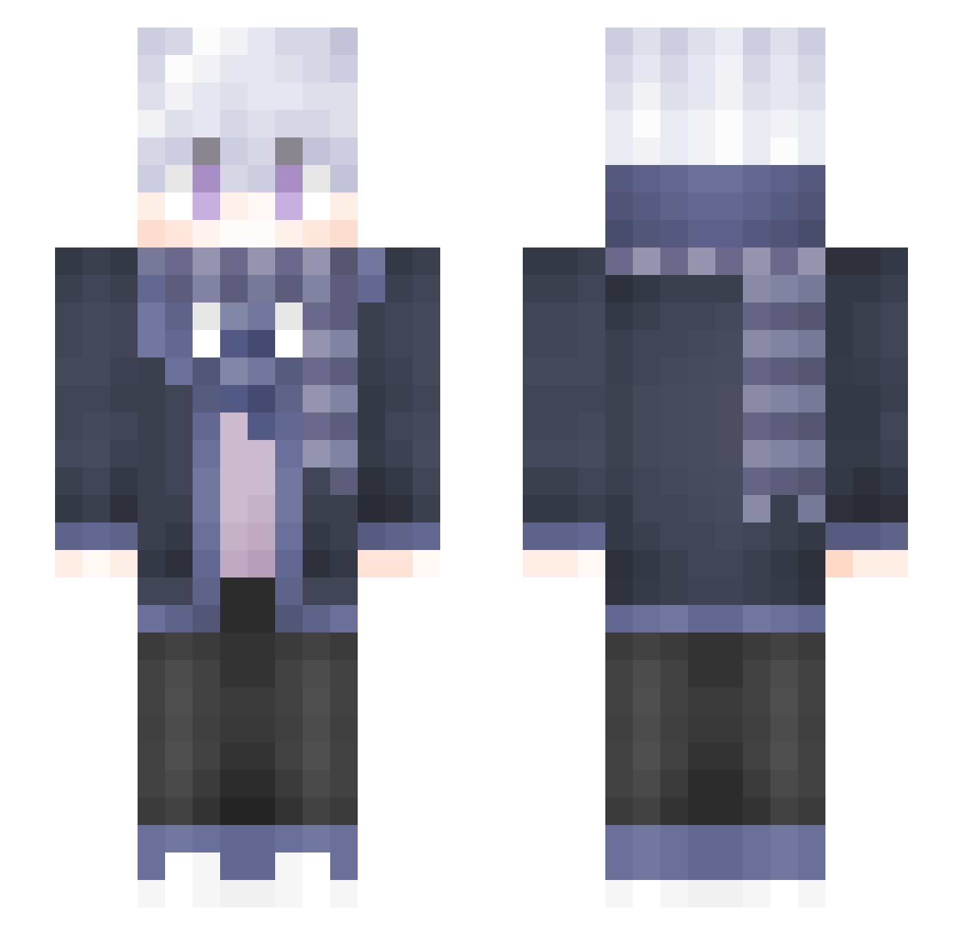 ZeroRain_01 Minecraft skin, front and back view