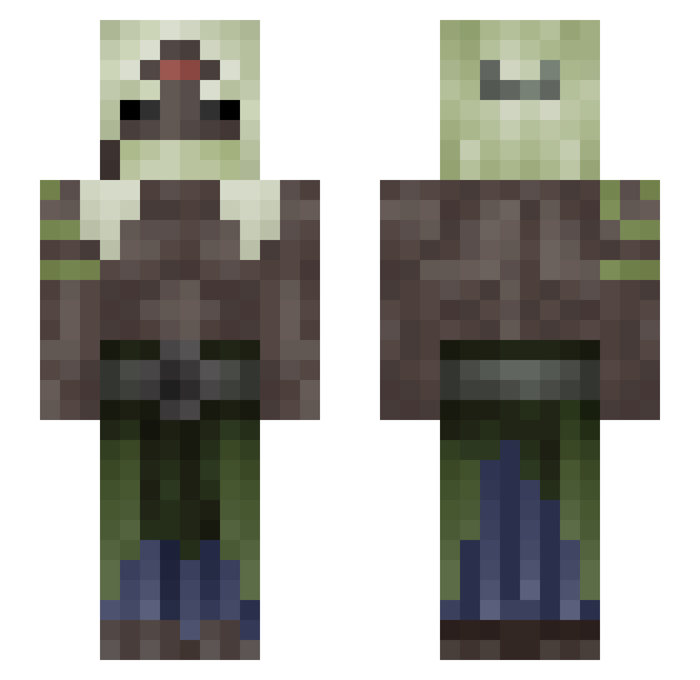 Ardor Minecraft skin, front and back view