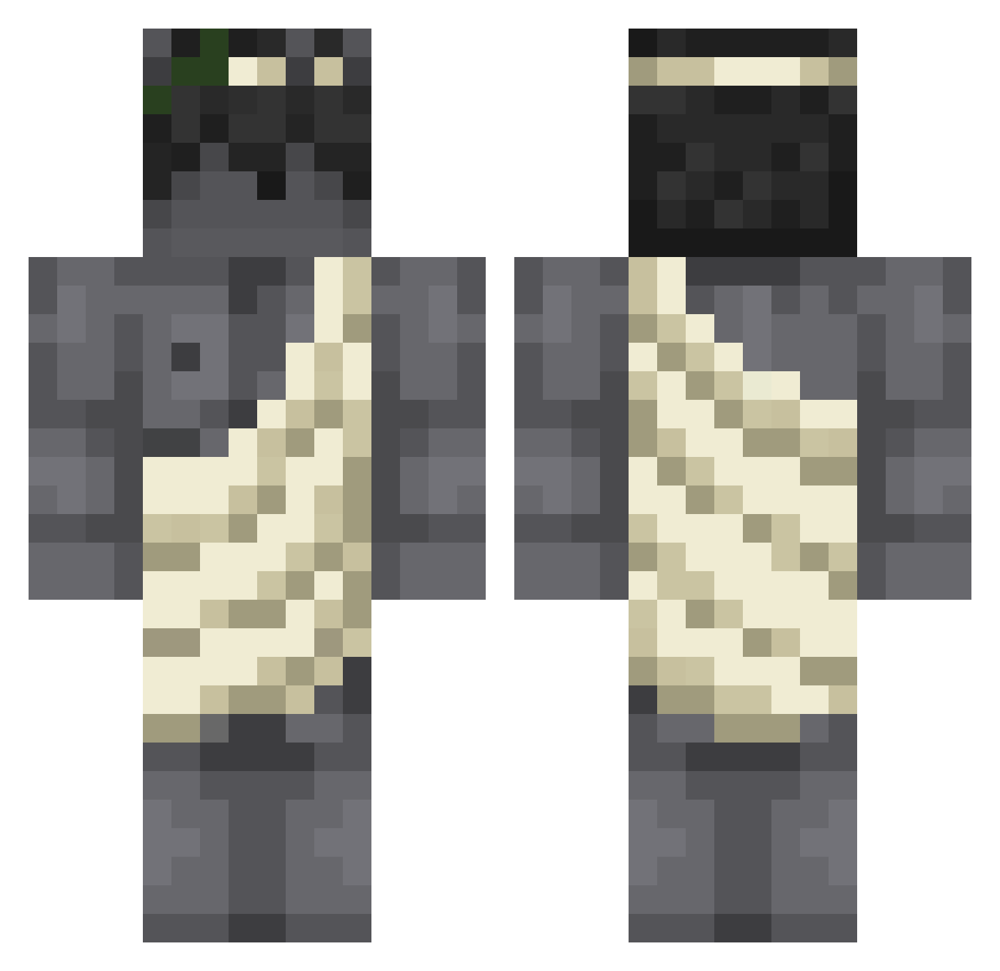 Franc582 Minecraft skin, front and back view