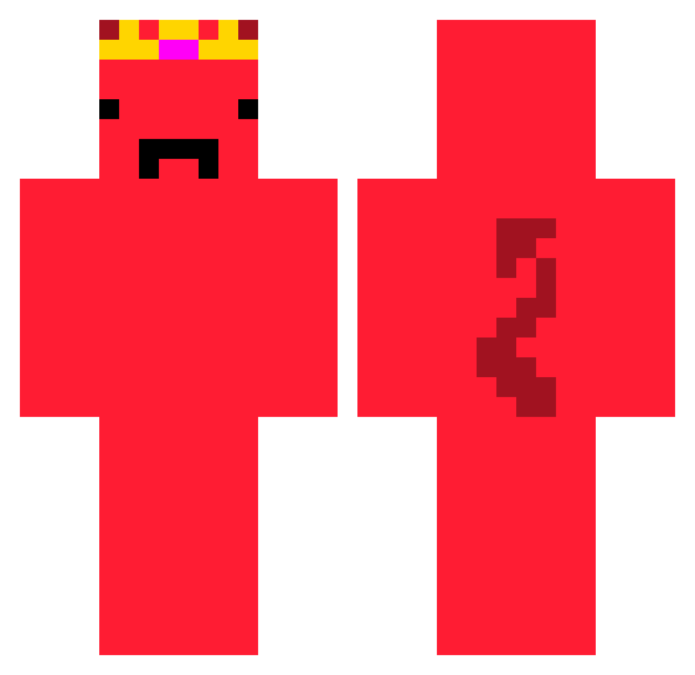 MaxMilan121212 Minecraft skin, front and back view