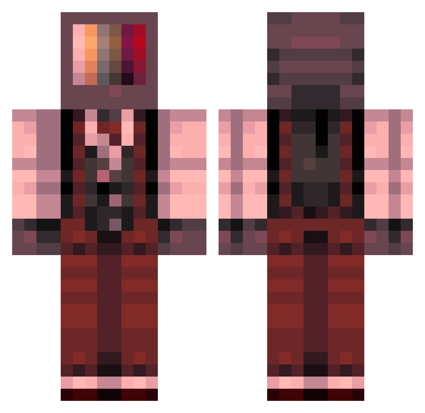 Bellalma0 Minecraft skin, front and back view