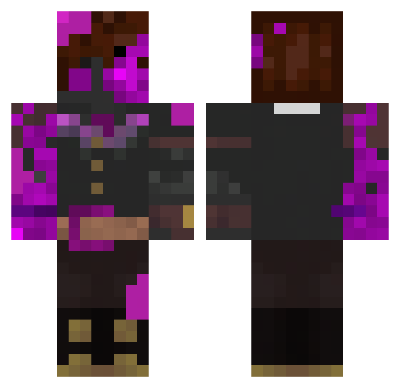 Christle2 Minecraft skin, front and back view