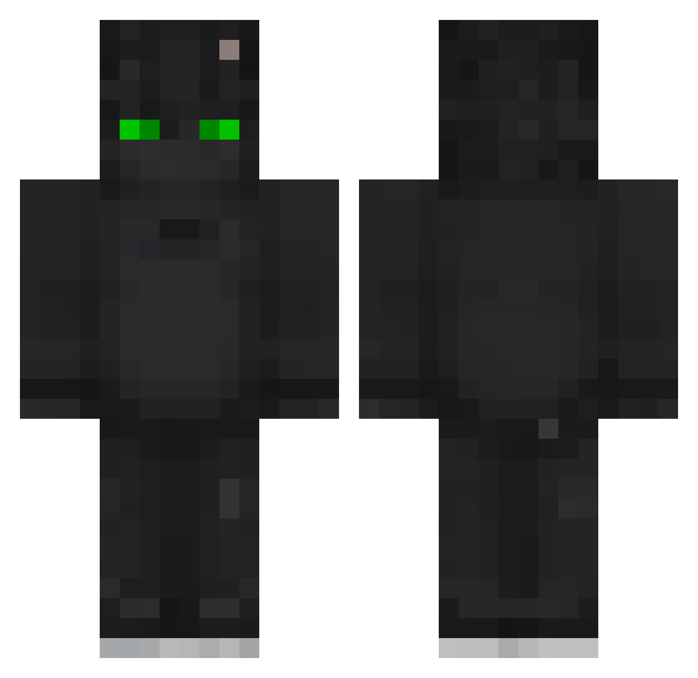 taywtw Minecraft skin, front and back view