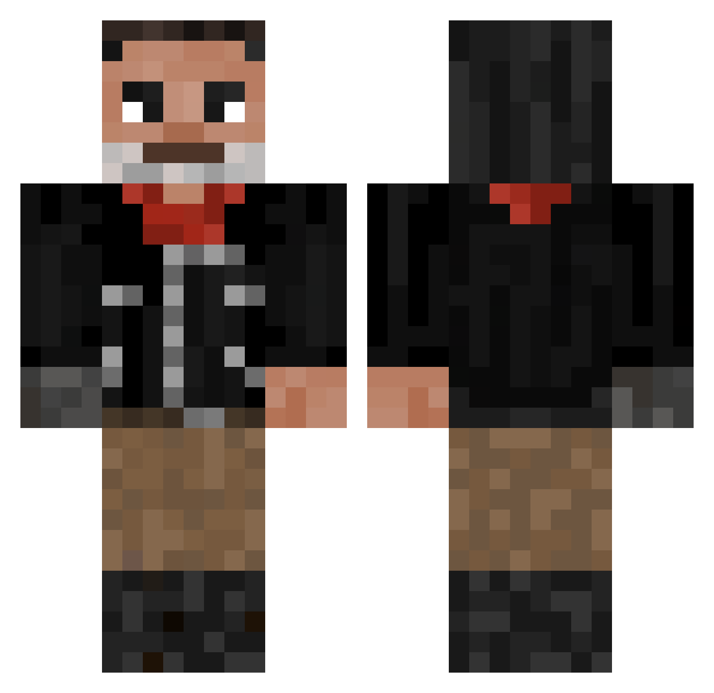 KingJamarious Minecraft skin, front and back view